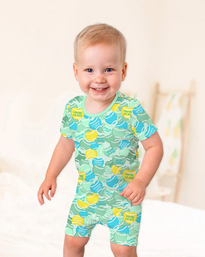 Schlafanzug-Set zweiteilig, kurze Ärmel, kurze Hose, Bambus
