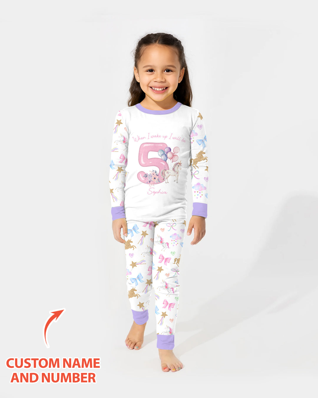 Zweiteiliges Langarm-Pyjama-Set mit Sommerfrüchten