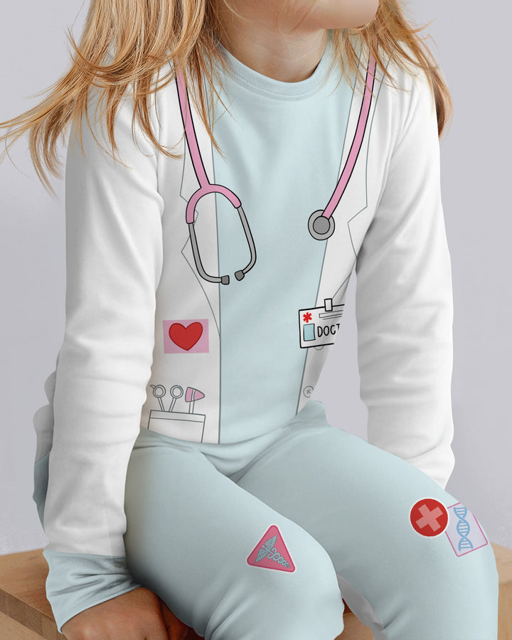 Zweiteiliges Langarm-Pyjama-Set mit Sommerfrüchten