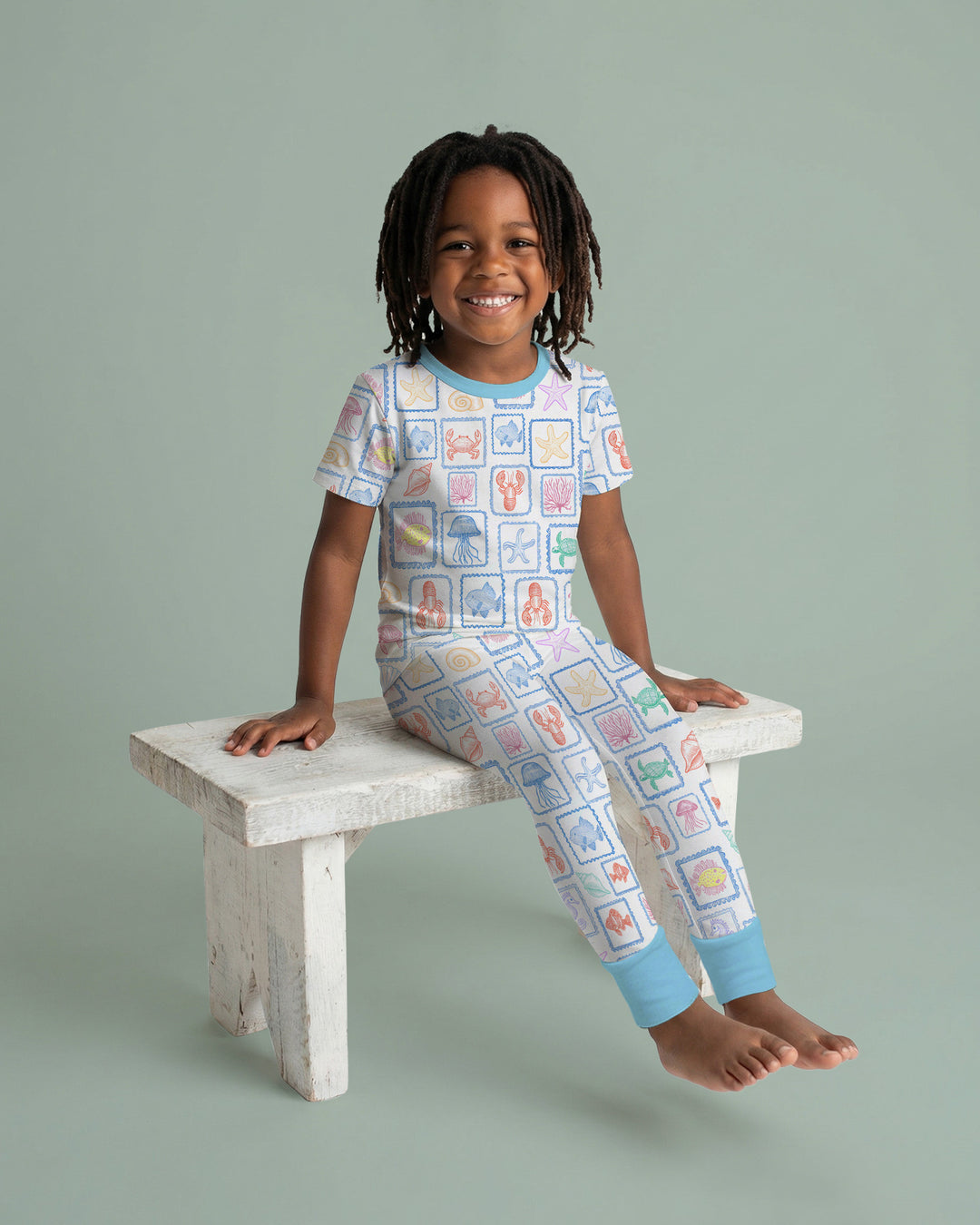 Zweiteiliges, kurzärmliges Pyjama-Set mit Marienkäfern
