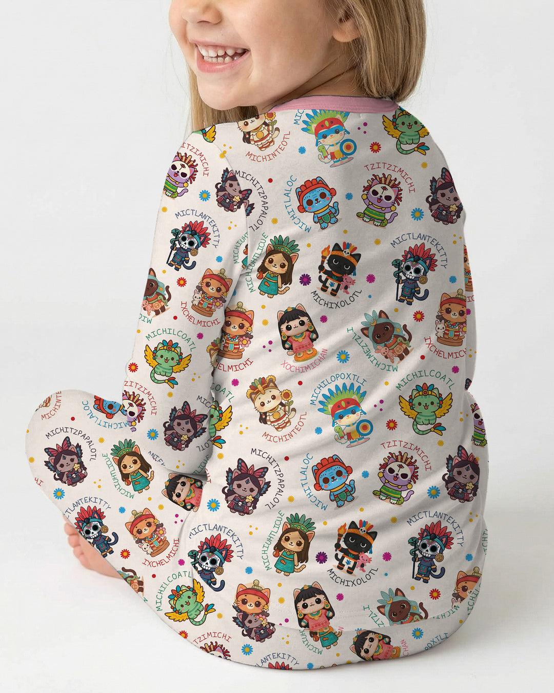 Michi Fiesta Azteca Bamboo Two Piece Long Sleeve Pajama Set