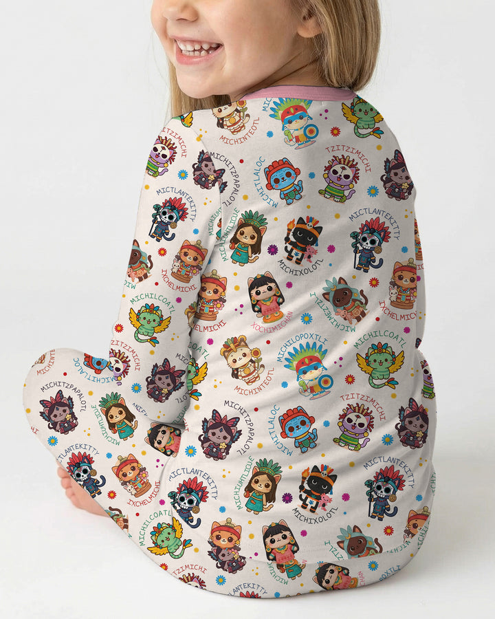 Michi Fiesta Azteca Bamboo Two Piece Long Sleeve Pajama Set
