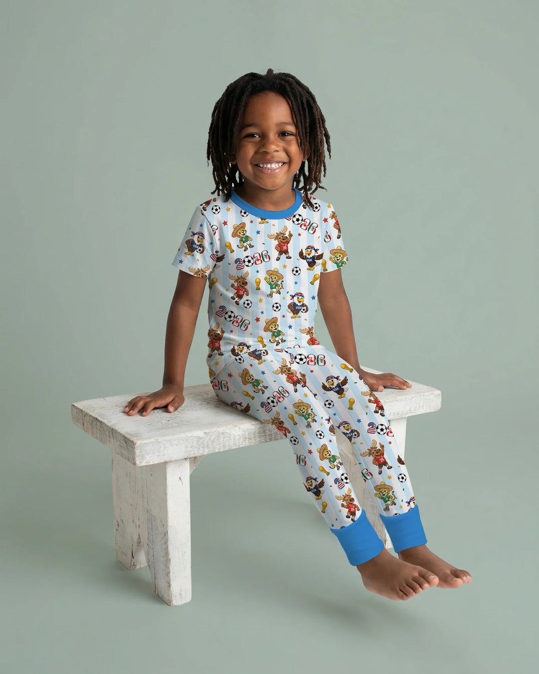 Zweiteiliges, kurzärmliges Pyjama-Set mit Marienkäfern