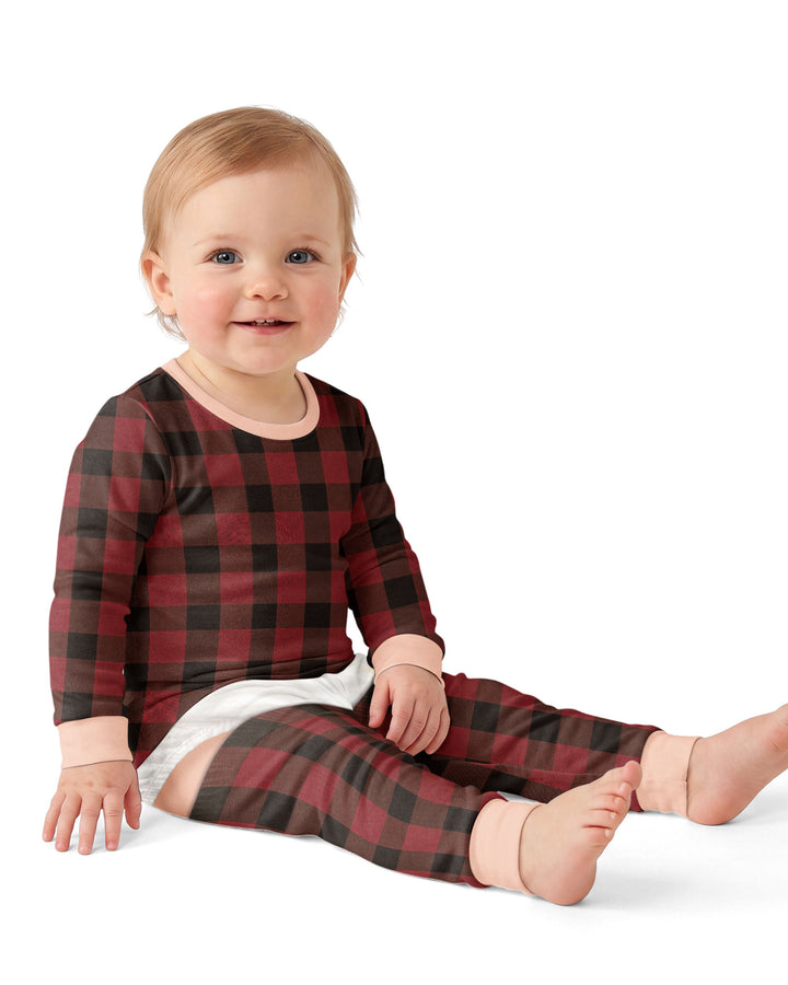 Kid Funny Christmas Bamboo Two Piece Long Sleeve Pajama Set