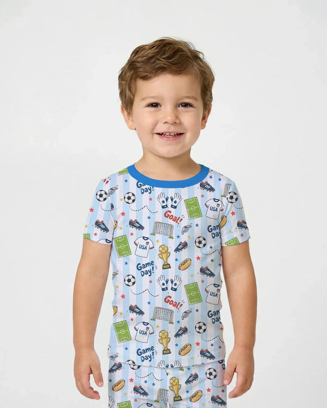 Zweiteiliges, kurzärmliges Pyjama-Set mit Marienkäfern
