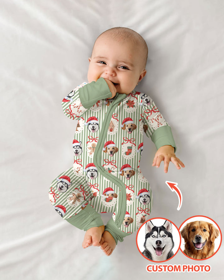 Christmas Paws Custom Photo Bamboo Convertible Zippy
