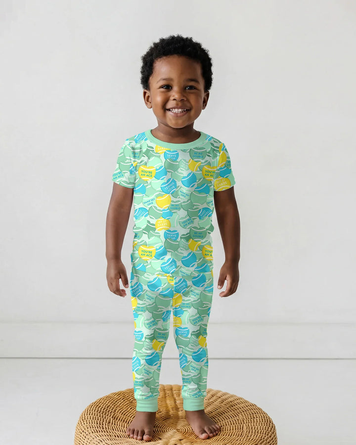 Zweiteiliges, kurzärmliges Pyjama-Set mit Marienkäfern