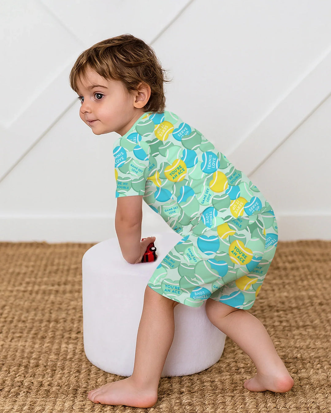 Schlafanzug-Set zweiteilig, kurze Ärmel, kurze Hose, Bambus