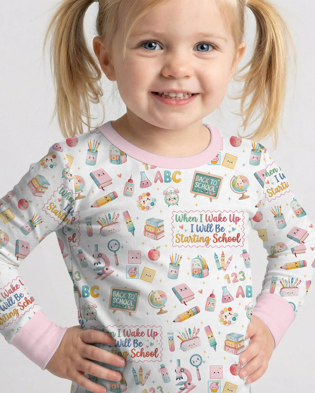 Zweiteiliges Langarm-Pyjama-Set mit Sommerfrüchten