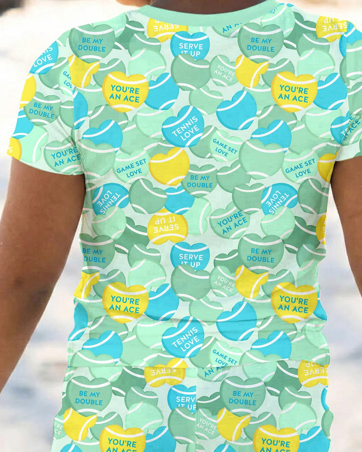 Zweiteiliges, kurzärmliges Pyjama-Set mit Marienkäfern
