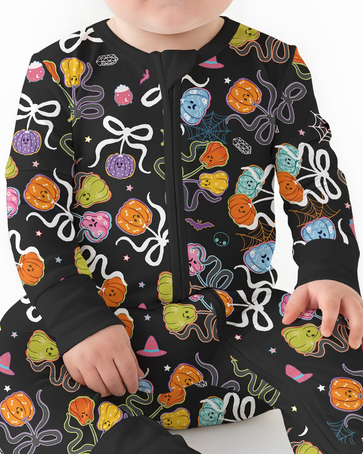 Jack-o'-lantern Coquette Bow Matching Bamboo Convertible Zippy
