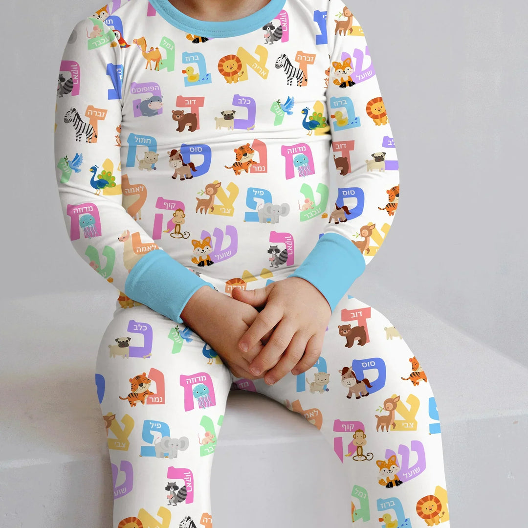 Zweiteiliges Langarm-Pyjama-Set mit Sommerfrüchten