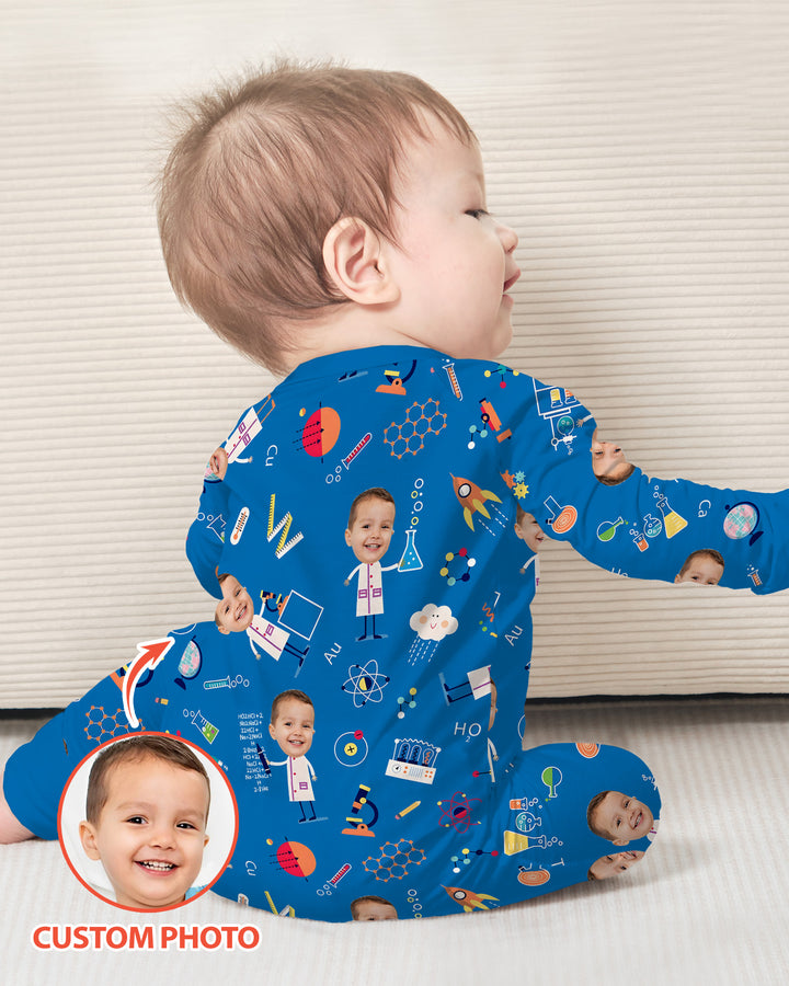 Gerippte Babykleidung mit individuellem Foto - Weich &amp; Skizzenhaft