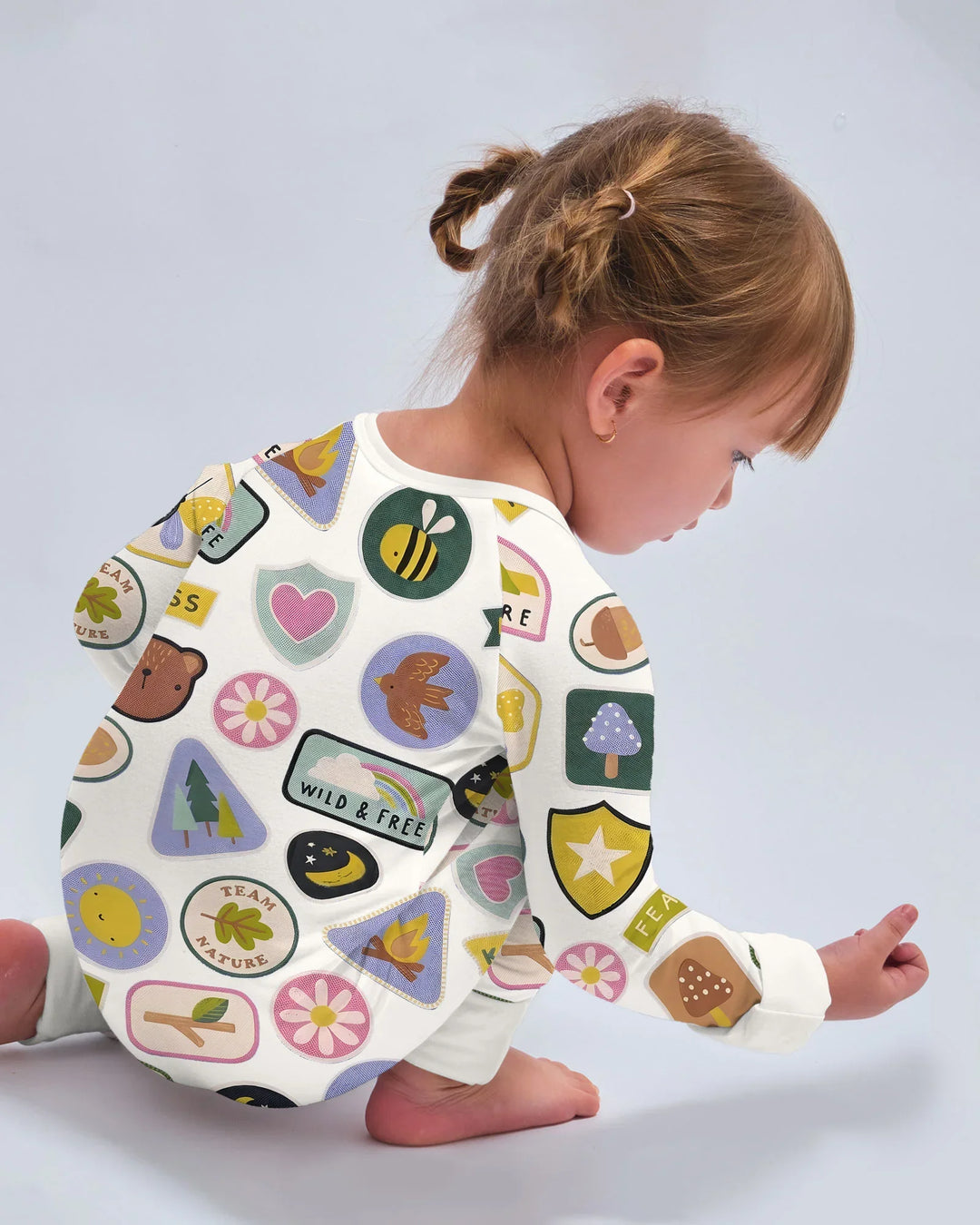 Gerippte Babykleidung mit individuellem Foto - Weich &amp; Skizzenhaft