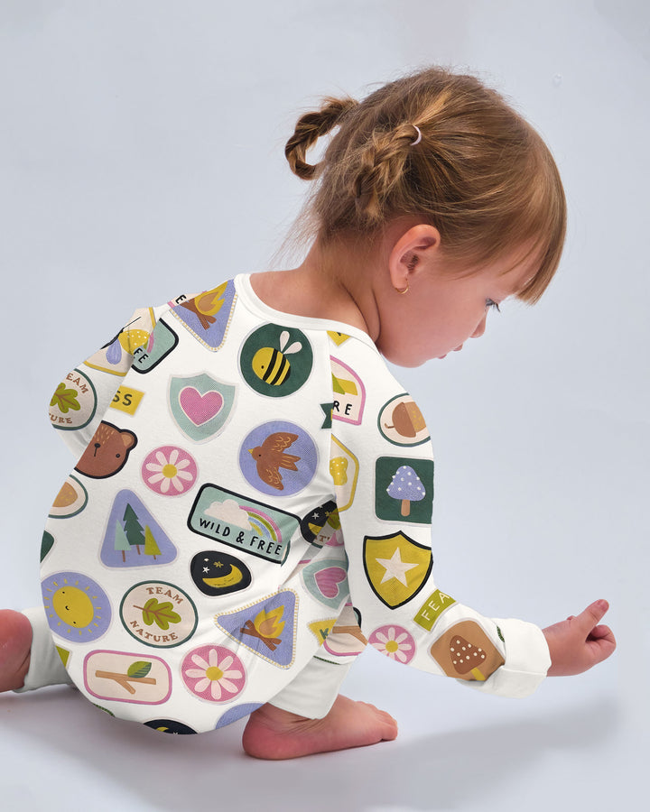 Gerippte Babykleidung mit individuellem Foto - Weich &amp; Skizzenhaft
