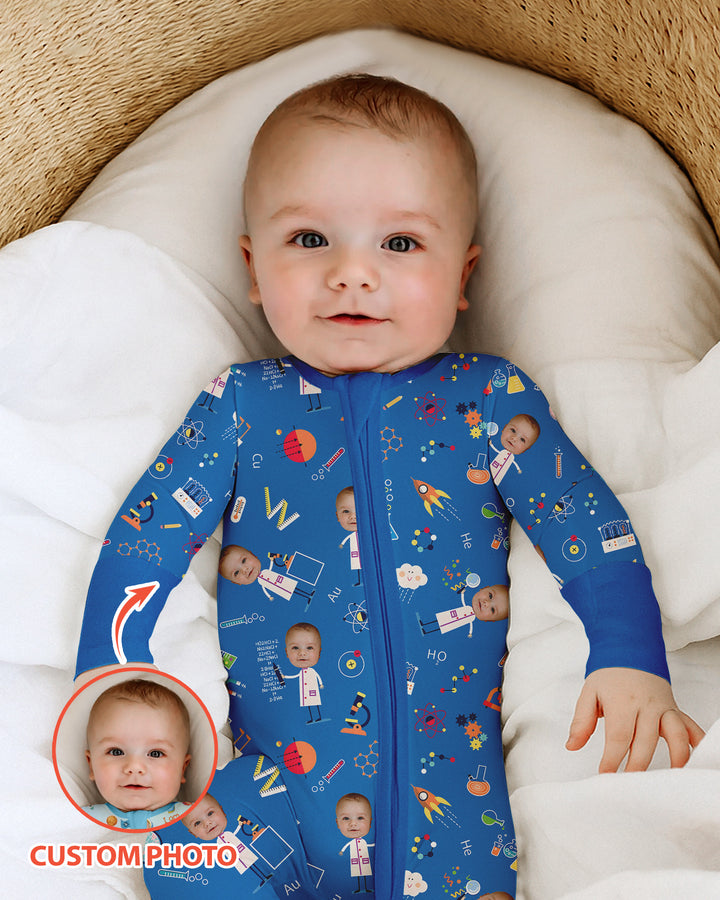 Gerippte Babykleidung mit individuellem Foto - Weich &amp; Skizzenhaft