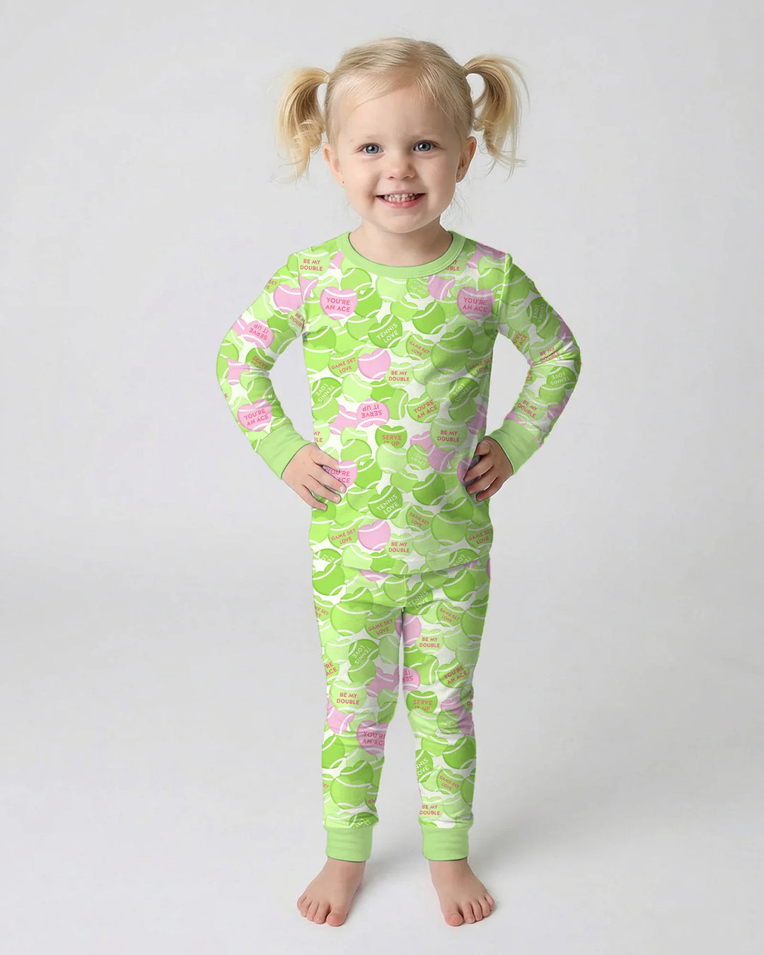 Zweiteiliges Langarm-Pyjama-Set mit Sommerfrüchten