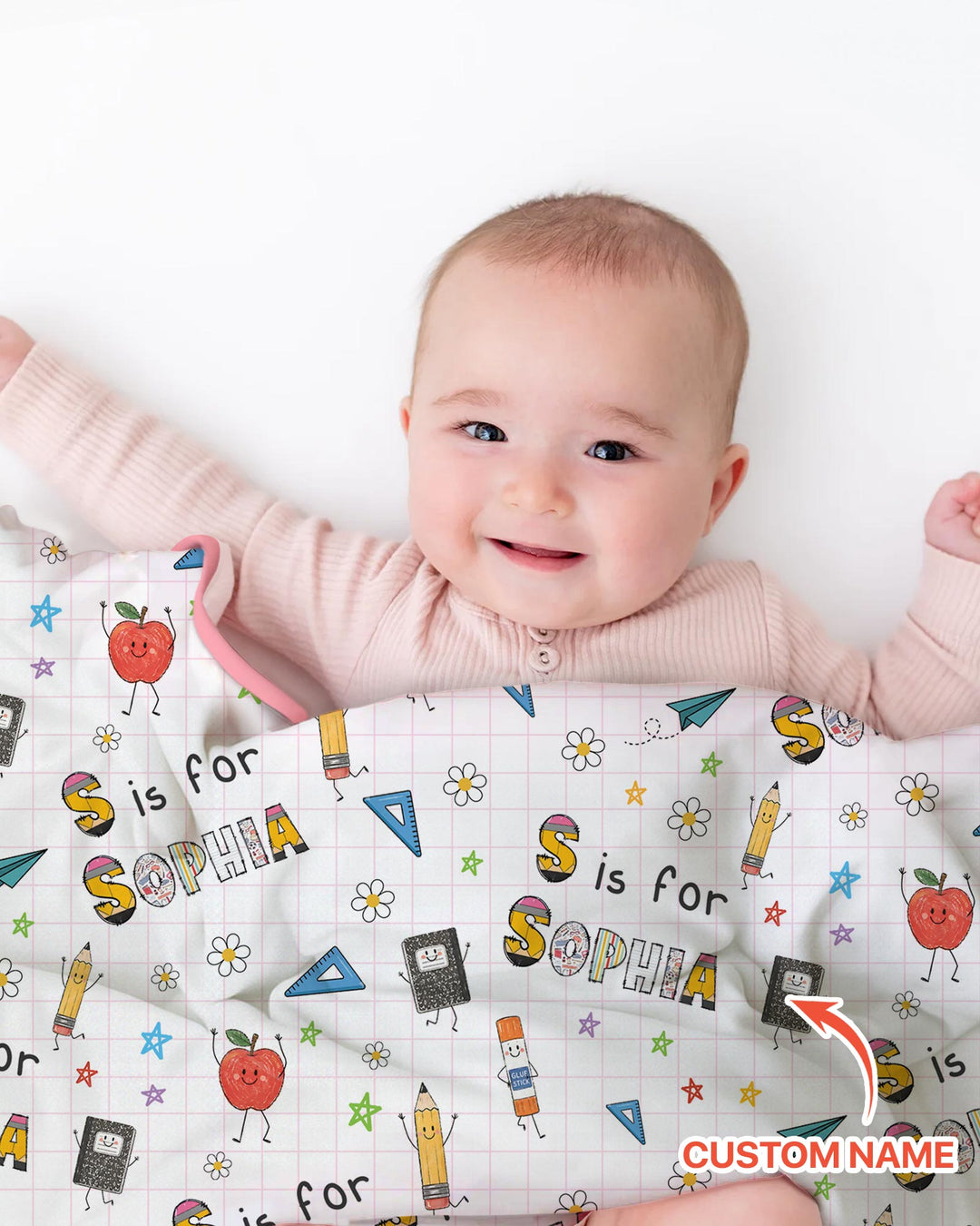 Personalized Back To School Bamboo Blanket