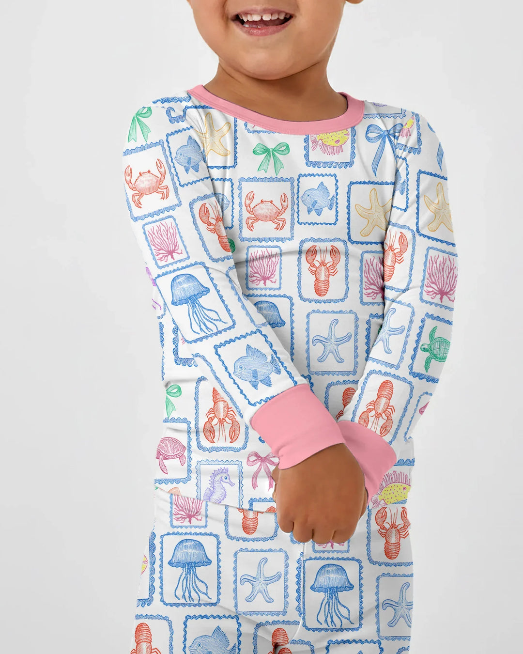 Zweiteiliges Langarm-Pyjama-Set mit Sommerfrüchten