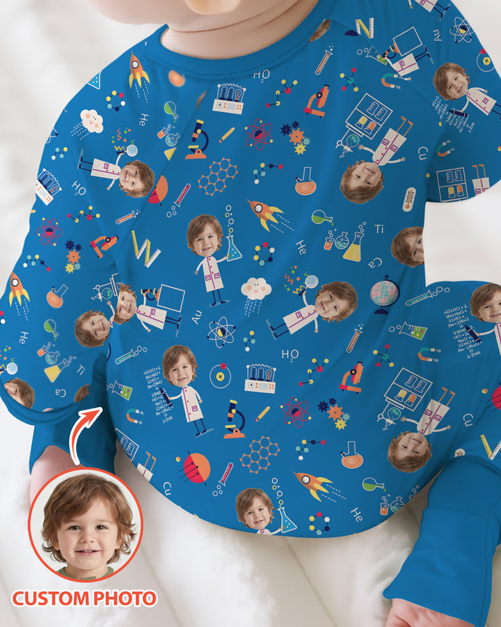 Gerippte Babykleidung mit individuellem Foto - Weich &amp; Skizzenhaft