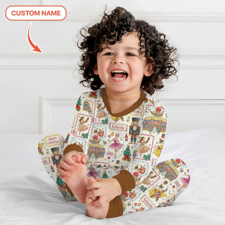 Zweiteiliges Langarm-Pyjama-Set mit Sommerfrüchten