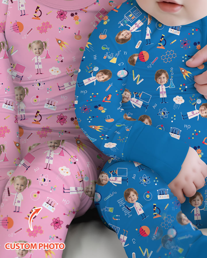 Gerippte Babykleidung mit individuellem Foto - Weich &amp; Skizzenhaft