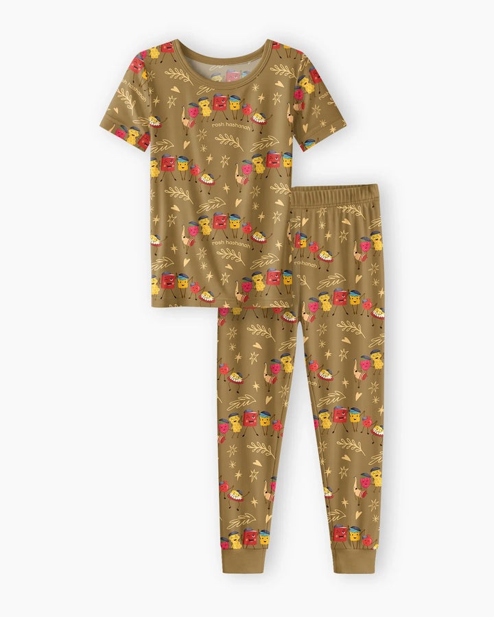 Zweiteiliges, kurzärmliges Pyjama-Set mit Marienkäfern
