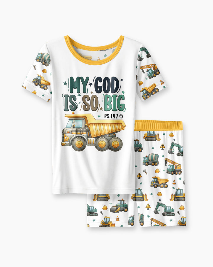Schlafanzug-Set zweiteilig, kurze Ärmel, kurze Hose, Bambus
