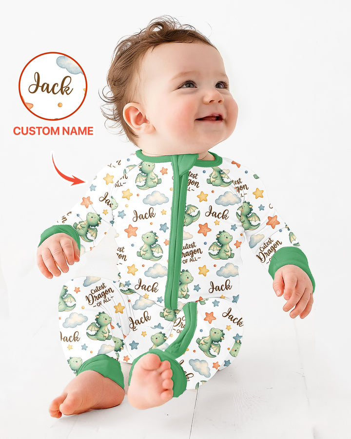 Custom Name Cutest Dragon Of All Bamboo Convertible Zippy