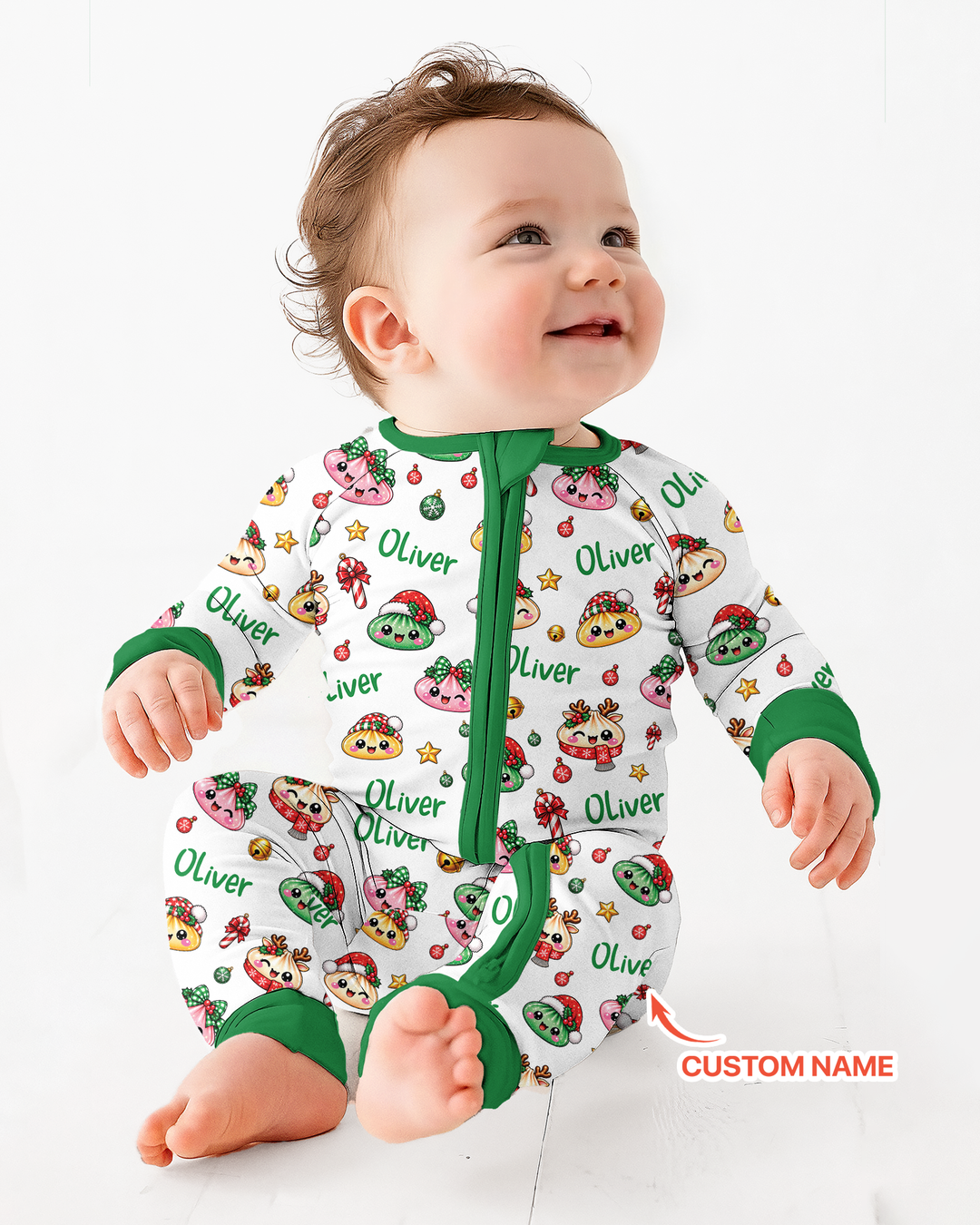 Custom Name Christmas Dumpling The Bow Bamboo Convertible Zippy