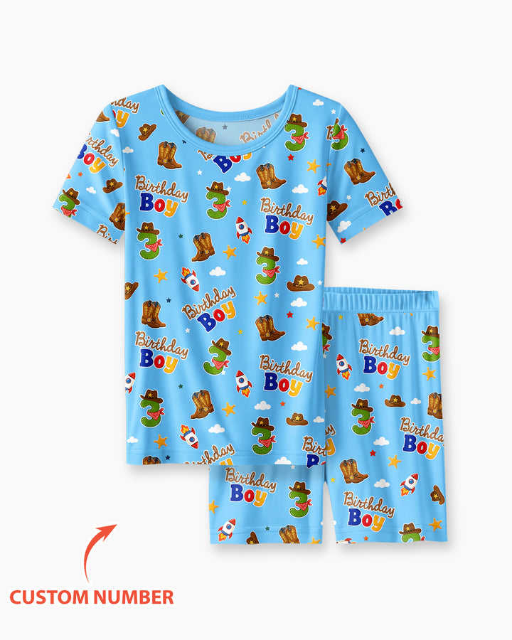 Schlafanzug-Set zweiteilig, kurze Ärmel, kurze Hose, Bambus
