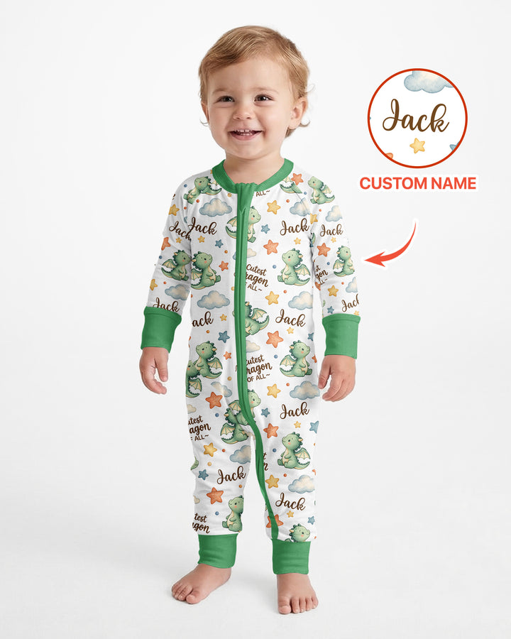 Custom Name Cutest Dragon Of All Bamboo Convertible Zippy