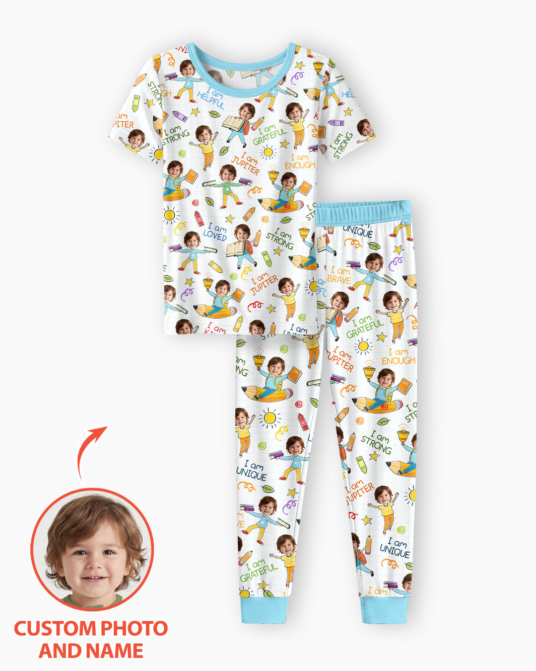 Zweiteiliges, kurzärmliges Pyjama-Set mit Marienkäfern