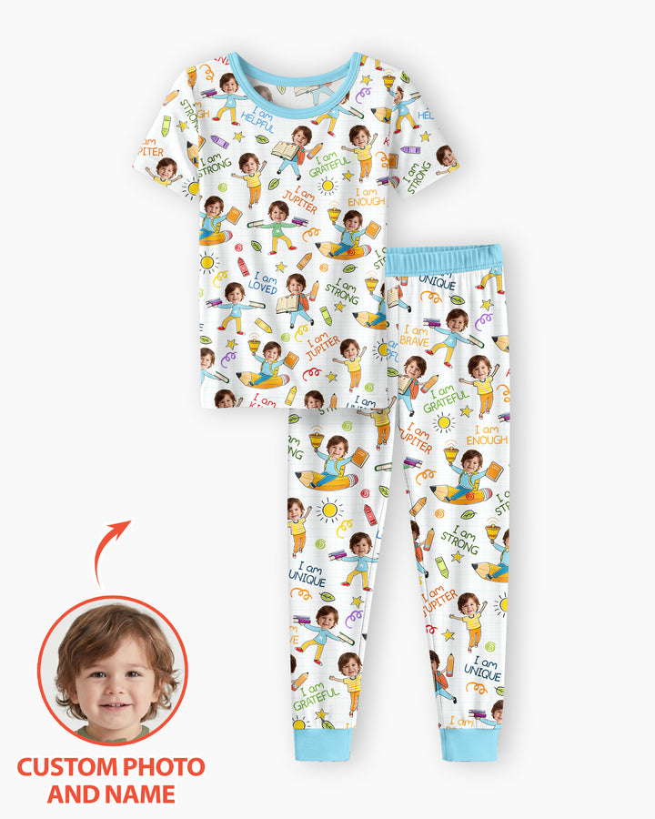 Zweiteiliges, kurzärmliges Pyjama-Set mit Marienkäfern