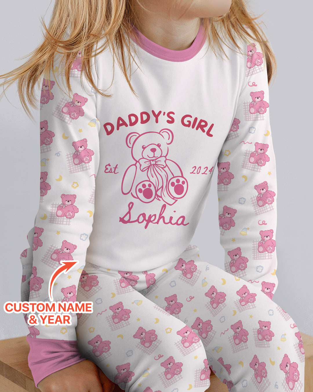 Daddy's Girl Club Bamboo Two Piece Long Sleeve Pajama Set