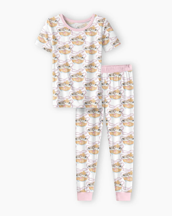 Noah's Ark Bamboo Two Piece Short Sleeve Pajama Set