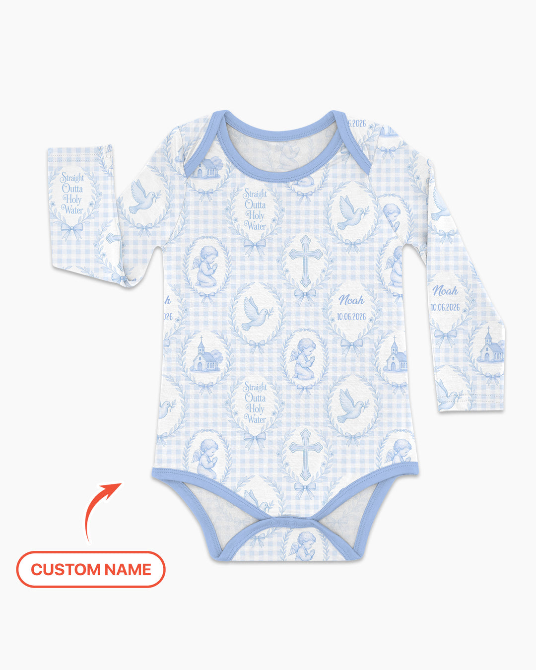 Gerippte Babykleidung mit individuellem Foto - Weich &amp; Skizzenhaft