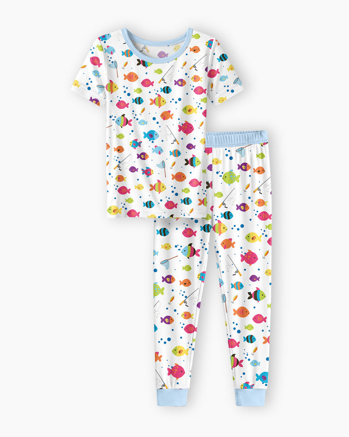 Little Fisher’s Adventure Bamboo Two Piece Short Sleeve Pajama Set