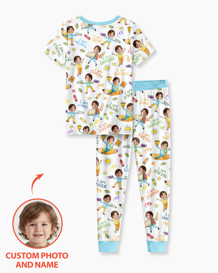 Zweiteiliges, kurzärmliges Pyjama-Set mit Marienkäfern