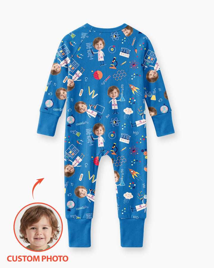 Gerippte Babykleidung mit individuellem Foto - Weich &amp; Skizzenhaft