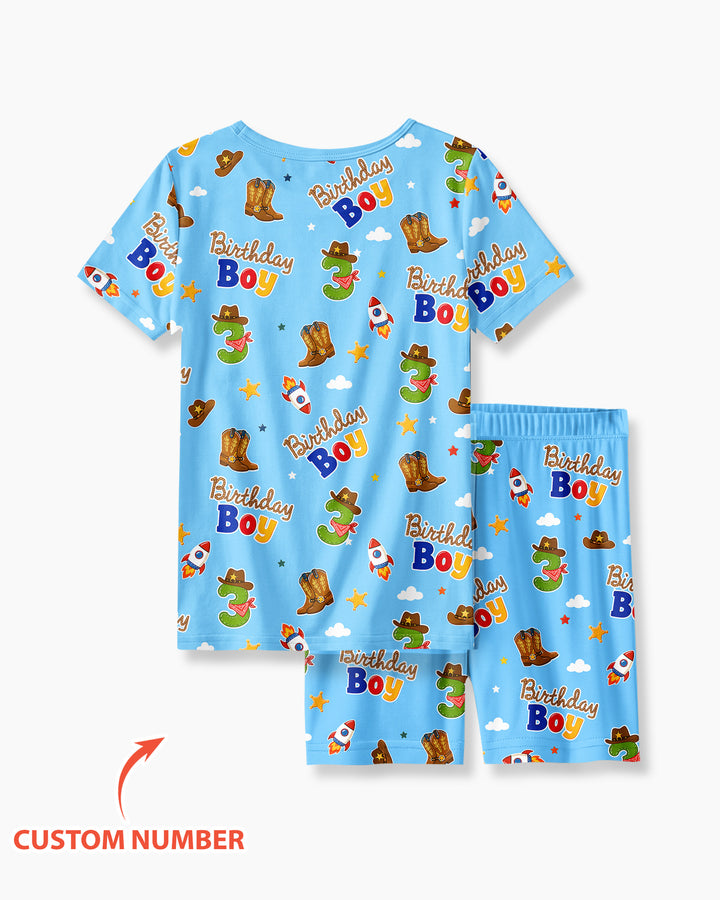 Schlafanzug-Set zweiteilig, kurze Ärmel, kurze Hose, Bambus