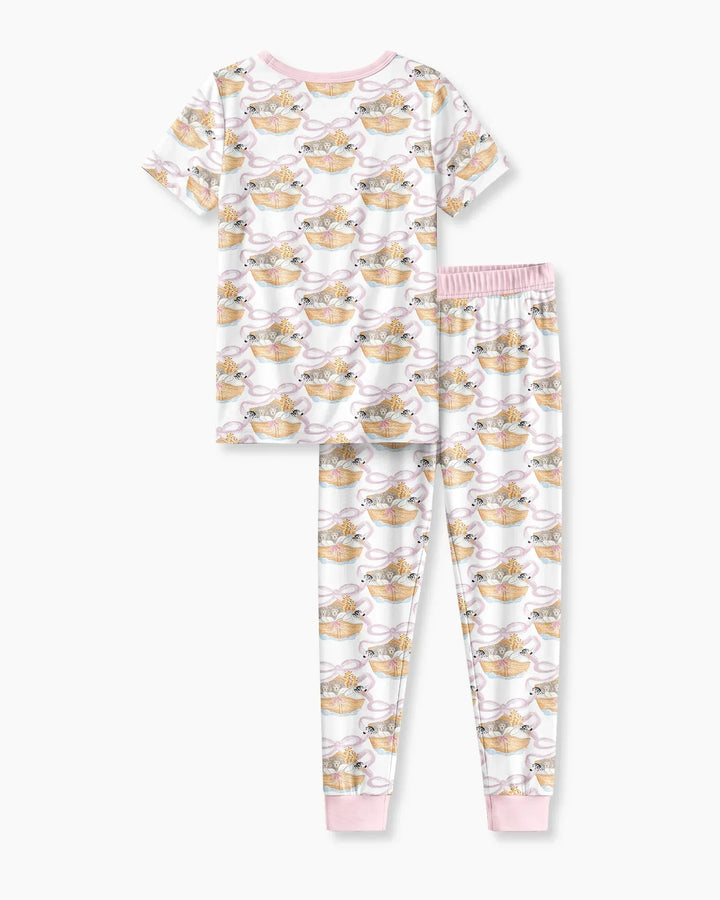 Noah's Ark Bamboo Two Piece Short Sleeve Pajama Set