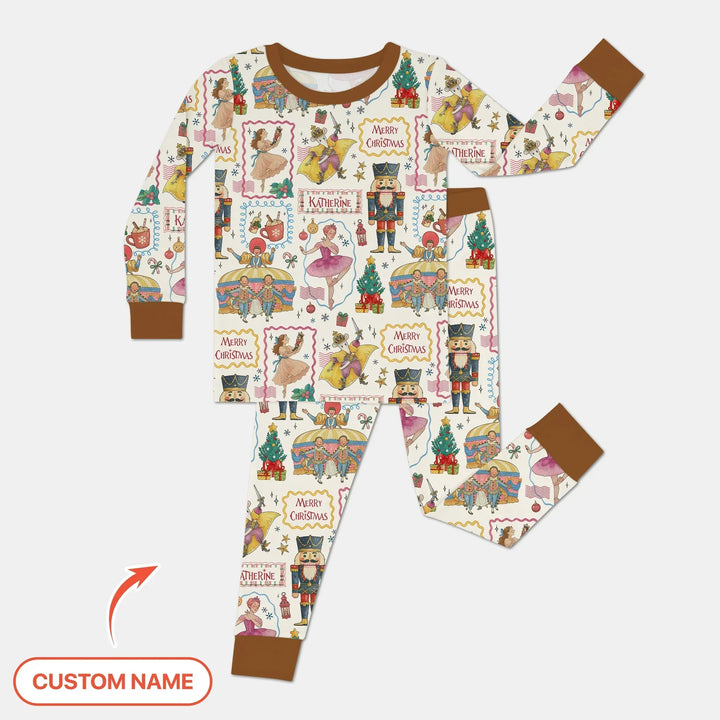 Zweiteiliges Langarm-Pyjama-Set mit Sommerfrüchten