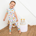 Alef Bet Kids Bamboo Two Piece Short Sleeve Pajama Set