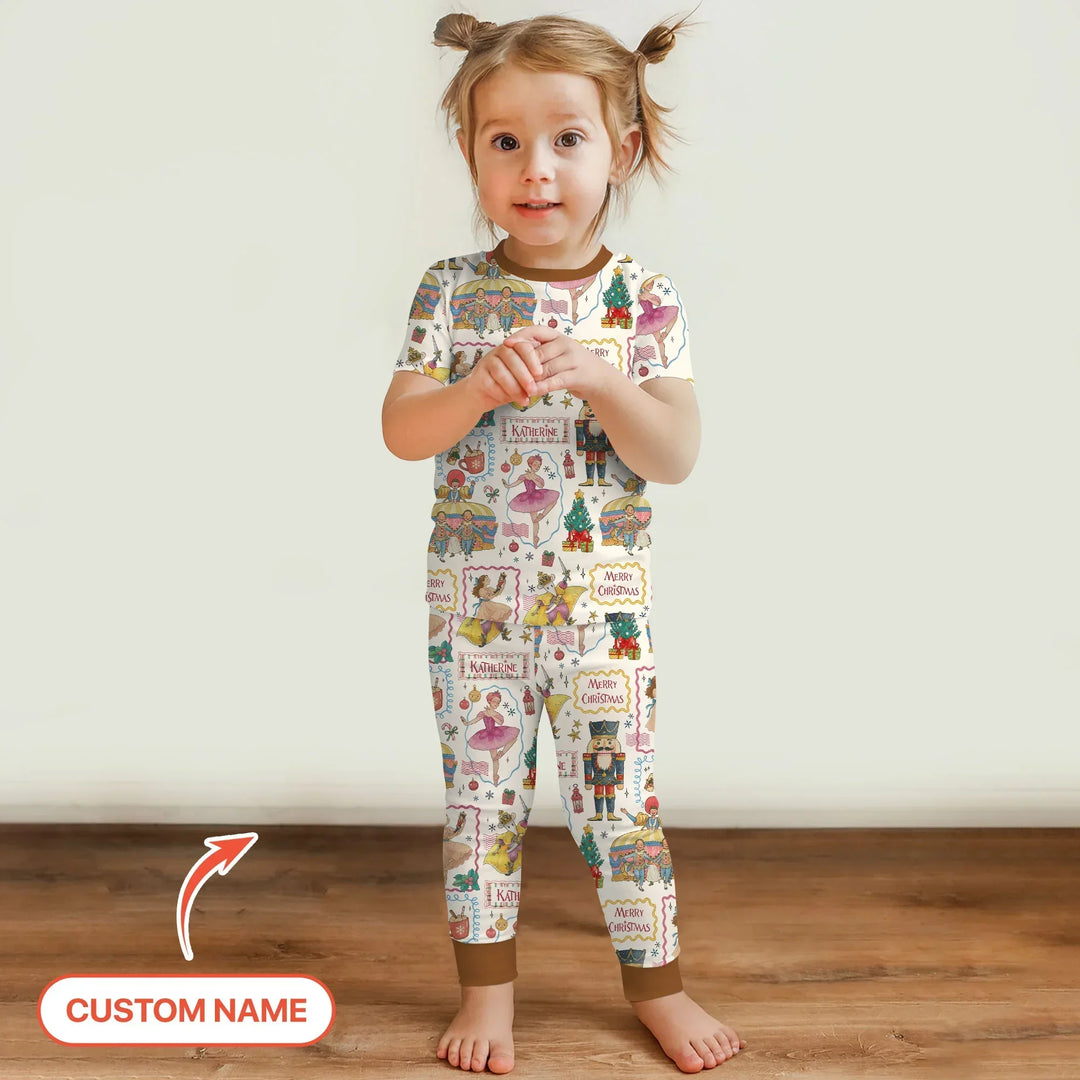 Zweiteiliges, kurzärmliges Pyjama-Set mit Marienkäfern