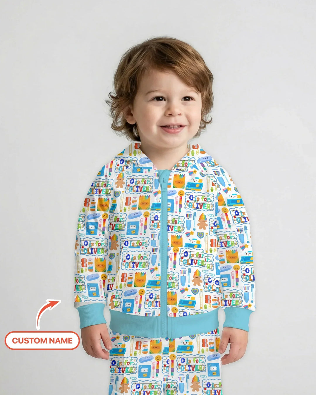 Custom Name Classroom Cuties Bamboo Zip Hoodie