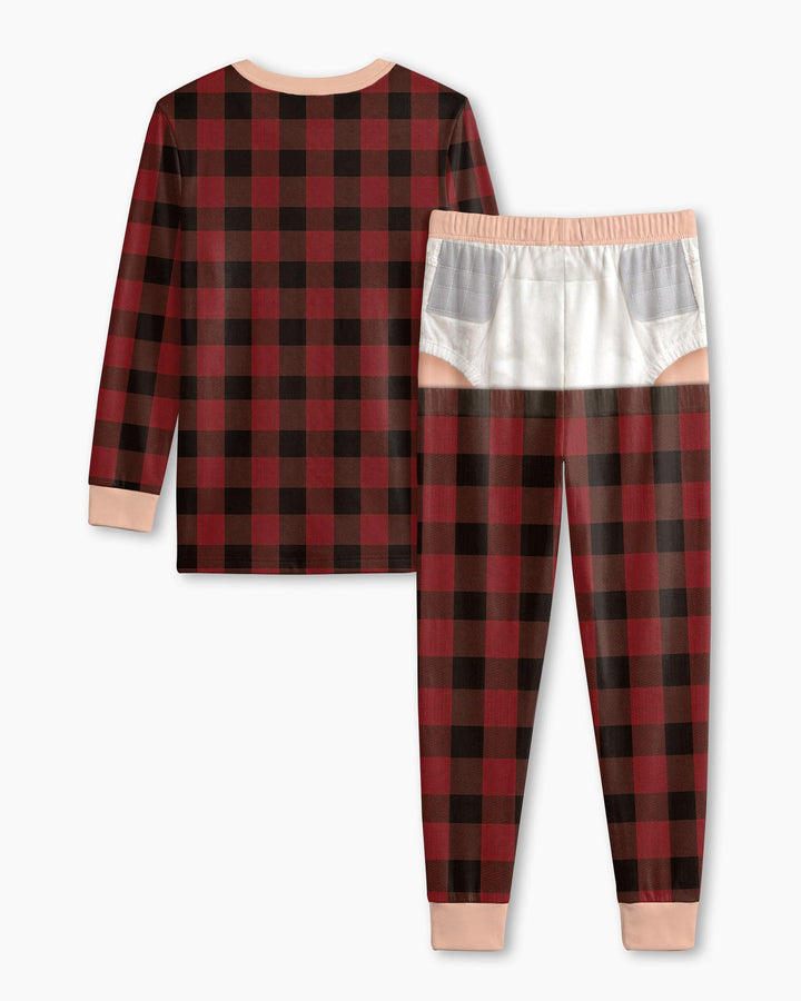 Kid Funny Christmas Bamboo Two Piece Long Sleeve Pajama Set