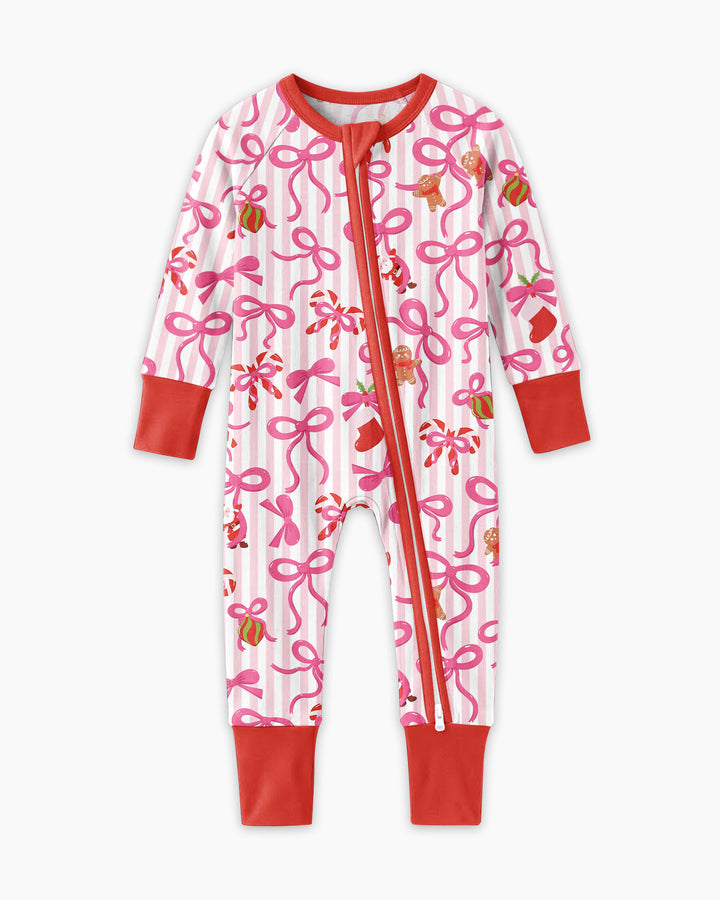 Pink Bow Christmas Magic Bamboo Convertible Zippy