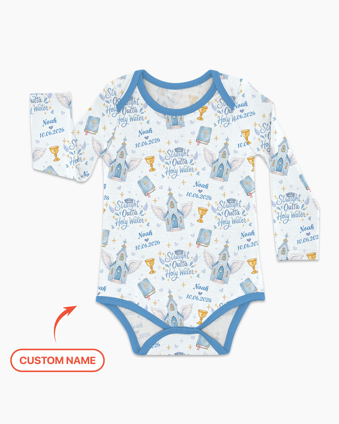 Gerippte Babykleidung mit individuellem Foto - Weich &amp; Skizzenhaft