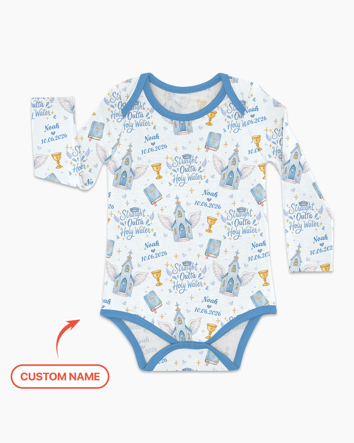 Gerippte Babykleidung mit individuellem Foto - Weich &amp; Skizzenhaft